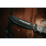 TOPS Steel Eagle Knife Full Tang 13in Survival Fixed Blade 1095 Carbon Steel USA Made Ballistic Nylon Sheath by Black Country Outdoor