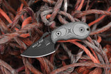 TOPS Wolf Pup Fixed Blade Knife for EDC and Outdoors, 1095 Steel, Full Tang, Micarta Handles, Kydex Sheath, USA Made by Black Country Outdoor
