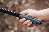 TOPS Steel Eagle Survival Knife Sawback 1095 Carbon Steel Black Traction Coating Micarta Handles USA For Outdoorsmen by Black Country Outdoor