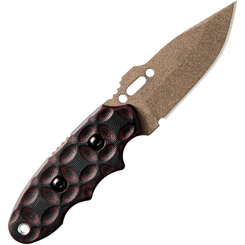 TOPS C.A.T. 200S-05 Fixed Blade Knife - 3.25-Inch Tan Traction-Coated Blade With Rugged G10 Handle by TOPS