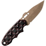 TOPS C.A.T. 200S-05 Fixed Blade Knife - 3.25-Inch Tan Traction-Coated Blade With Rugged G10 Handle by TOPS