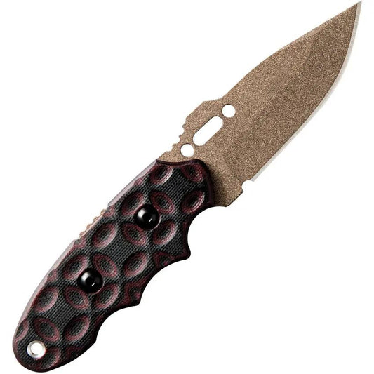 TOPS C.A.T. 200S-05 Fixed Blade Knife - 3.25-Inch Tan Traction-Coated Blade With Rugged G10 Handle by TOPS
