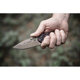 TOPS C.A.T. 200S-05 Fixed Blade Knife - 3.25-Inch Tan Traction-Coated Blade With Rugged G10 Handle by TOPS