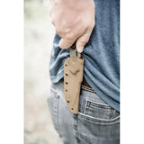 TOPS C.A.T. 200S-05 Fixed Blade Knife - 3.25-Inch Tan Traction-Coated Blade With Rugged G10 Handle by TOPS