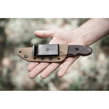 TOPS C.A.T. 200S-05 Fixed Blade Knife - 3.25-Inch Tan Traction-Coated Blade With Rugged G10 Handle by TOPS