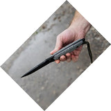 TOPS Dawn Warrior Tactical Knife 4.5in 1095 High Carbon Blade Full Tang For Outdoors US Made Micarta Handle Kydex Sheath by Black Country Outdoor