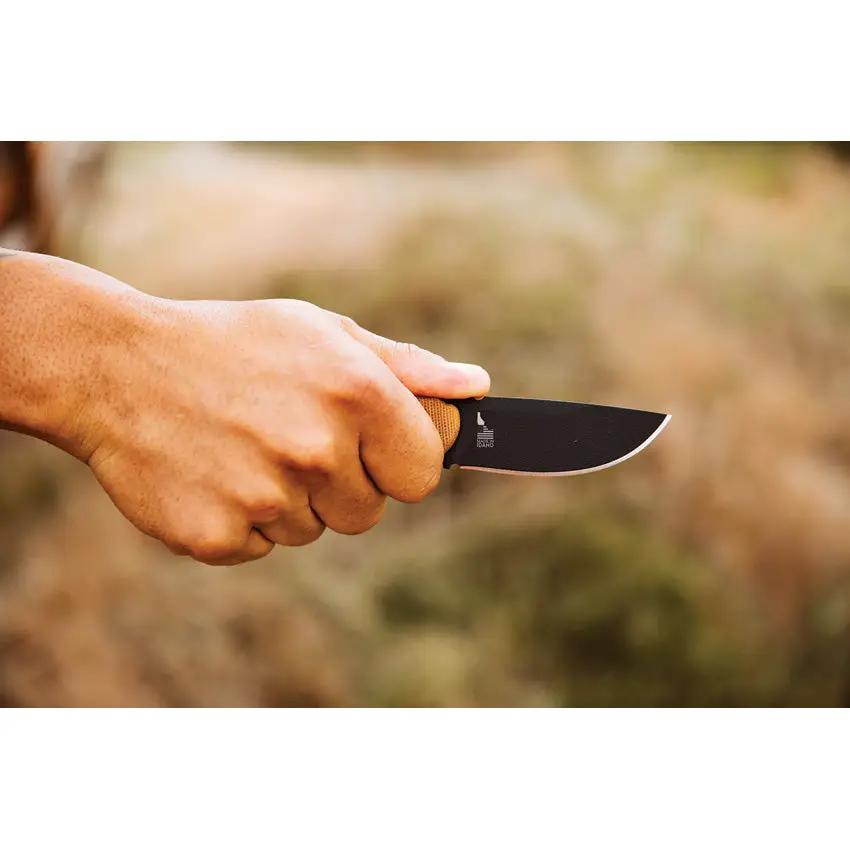 TOPS 3 Pointer Knife Tan Canvas Micarta 3PR02 Premium EDC Tool For Outdoor Enthusiasts by Black Country Outdoor