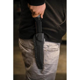 TOPS Fire Strike Knife Full Tang 1095 Steel Blade Linen Micarta Handle Kydex Sheath US Made For Rugged Outdoorsmen by Black Country Outdoor