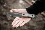 TOPS Overlander Knife 1095 Carbon Steel Full Tang Micarta Handle Rugged USA Made For Survivalists by Black Country Outdoor
