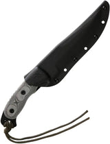 TOPS Moccasin Ranger Knife Full Tang 1095 High Carbon Steel Black Micarta Handle Kydex Sheath For Outdoor Survivalists by Black Country Outdoor