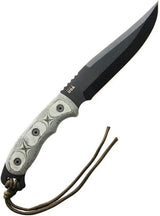 TOPS Moccasin Ranger Knife Full Tang 1095 High Carbon Steel Black Micarta Handle Kydex Sheath For Outdoor Survivalists by Black Country Outdoor
