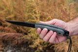 TOPS Moccasin Ranger Knife Full Tang 1095 High Carbon Steel Black Micarta Handle Kydex Sheath For Outdoor Survivalists by Black Country Outdoor