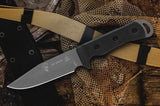 TOPS Air Wolfe Knife 5In Blade 1095 High Carbon Steel Full Tang G10 Handle With Nylon Sheath USA Made For Outdoors by Black Country Outdoor