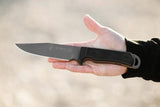 TOPS Air Wolfe Knife 5In Blade 1095 High Carbon Steel Full Tang G10 Handle With Nylon Sheath USA Made For Outdoors by Black Country Outdoor