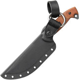 TOPS Armado 6.5 Inch Fixed Blade Knife - Rugged Outdoor Survival Tool With Tan Canvas Micarta Handle by TOPS