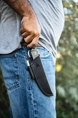 TOPS Baja 4.5 Fixed Blade Knife - Rugged Green Micarta Handle, Full Tang, Cerakote 1095HC For Outdoor Survivalists by TOPS