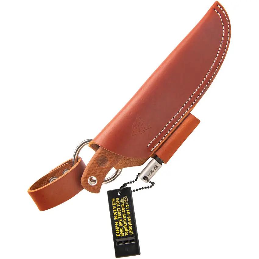 TOPS Baja 4.5 Reserve Edition Knife For Outdoor Survival Enthusiasts, 4.88 Inch Black Coated Blade, Tan Micarta Handle by Black Country Outdoor