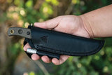 TOPS Baja Knife Survival Kit For Outdoor Enthusiasts 1095 Full Tang Micarta Handles Whistle Fire Starter Belt Sheath by Black Country Outdoor