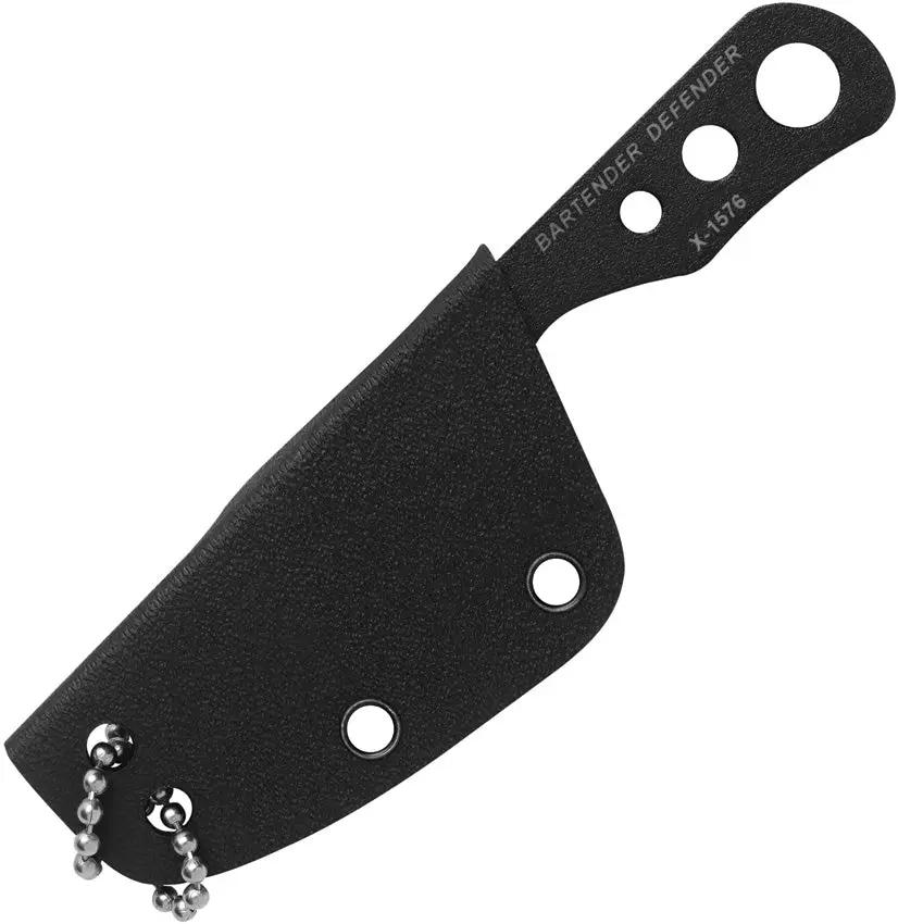 TOPS Bartender Defender BAR 01 1095 High Carbon Steel Neck Knife With Bottle Opener And Kydex Sheath For Bartenders by Black Country Outdoor