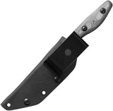 TOPS Back Bite Knife 4 Inch Black 1095 Carbon Blade Micarta Handle Kydex Sheath Emergency Whistle Outdoor Survivalists by Black Country Outdoor