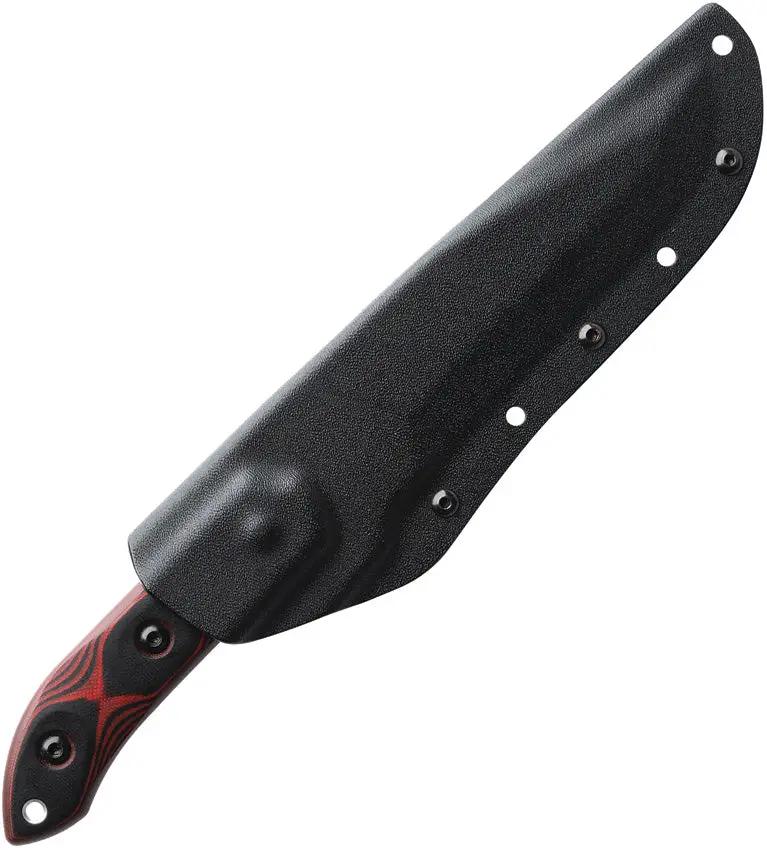 TOPS Black Heat Fixed Blade BLKHT01 - Rugged Full Tang Outdoor Knife With Coated Blade by TOPS