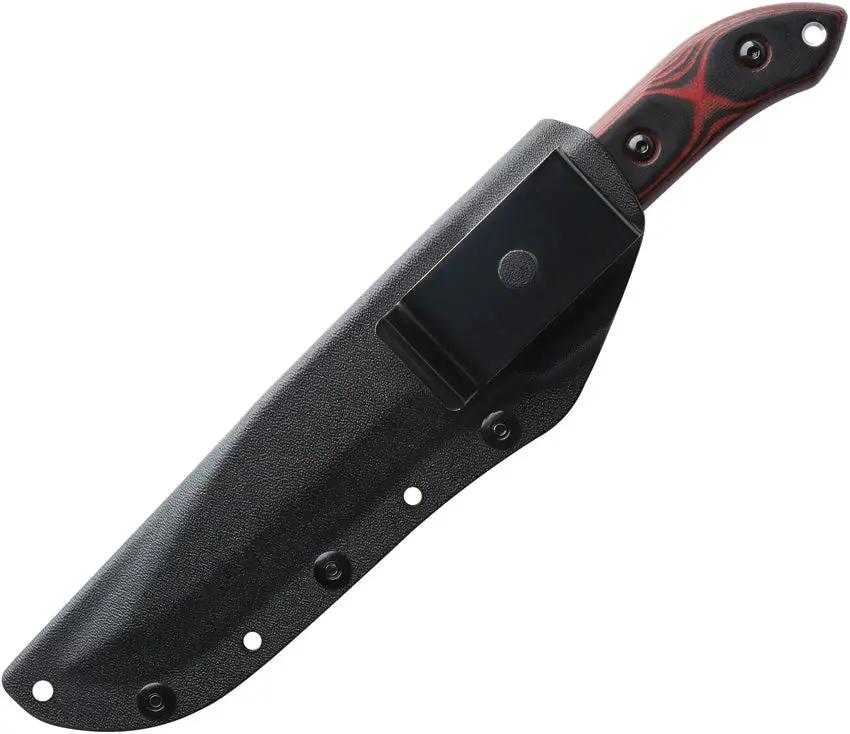 TOPS Black Heat Fixed Blade BLKHT01 - Rugged Full Tang Outdoor Knife With Coated Blade by TOPS