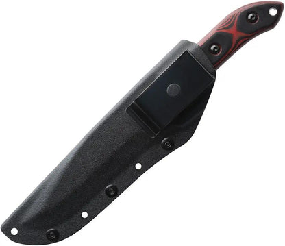 TOPS Black Heat Fixed Blade BLKHT01 - Rugged Full Tang Outdoor Knife With Coated Blade by TOPS