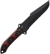 TOPS Black Heat Fixed Blade BLKHT01 - Rugged Full Tang Outdoor Knife With Coated Blade by TOPS
