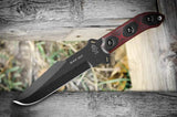 TOPS Black Heat Fixed Blade BLKHT01 - Rugged Full Tang Outdoor Knife With Coated Blade by TOPS