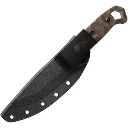TOPS Brakimo Fixed Blade Knife - Tungsten Cerakote 1095HC Full Tang For Rugged Outdoor Survival by TOPS