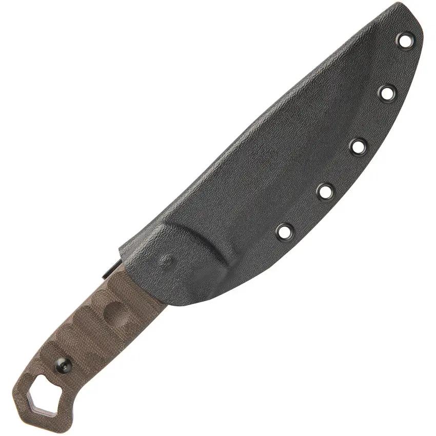TOPS Brakimo Fixed Blade Knife - Tungsten Cerakote 1095HC Full Tang For Rugged Outdoor Survival by TOPS
