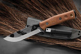 TOPS Fieldcraft BOB Hunter Survival Knife - Camouflage 1095HC Scandi Grind Full Tang For Outdoors Enthusiasts by TOPS