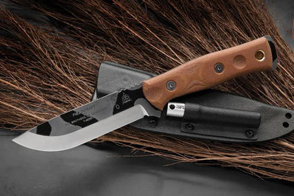TOPS Fieldcraft BOB Hunter Survival Knife - Camouflage 1095HC Scandi Grind Full Tang For Outdoors Enthusiasts by TOPS