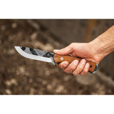 TOPS BOB Fieldcraft Hunter Knife Rugged Camouflage 1095HC Blade Full Tang For Outdoor Enthusiasts by Black Country Outdoor