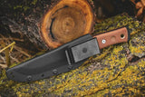 TOPS BOB Hunter Knife For Bushcraft Enthusiasts Pro Grade 1095 High Carbon Steel For Carving And Skinning by Black Country Outdoor