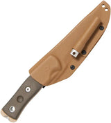 TOPS BOB Hunter Knife Coyote Tan Finish For Bushcraft Enthusiasts Full Tang 1095 High Carbon Steel by Black Country Outdoor