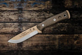 TOPS BOB Hunter Knife Coyote Tan Finish For Bushcraft Enthusiasts Full Tang 1095 High Carbon Steel by Black Country Outdoor