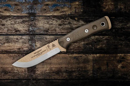 TOPS BOB Hunter Knife Coyote Tan Finish For Bushcraft Enthusiasts Full Tang 1095 High Carbon Steel by Black Country Outdoor