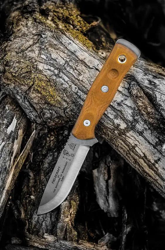 TOPS BOB Hunter Knife BROS TBF For Bushcraft And Hunting 1095 High Carbon Steel Full Tang Micarta Handles by Black Country Outdoor