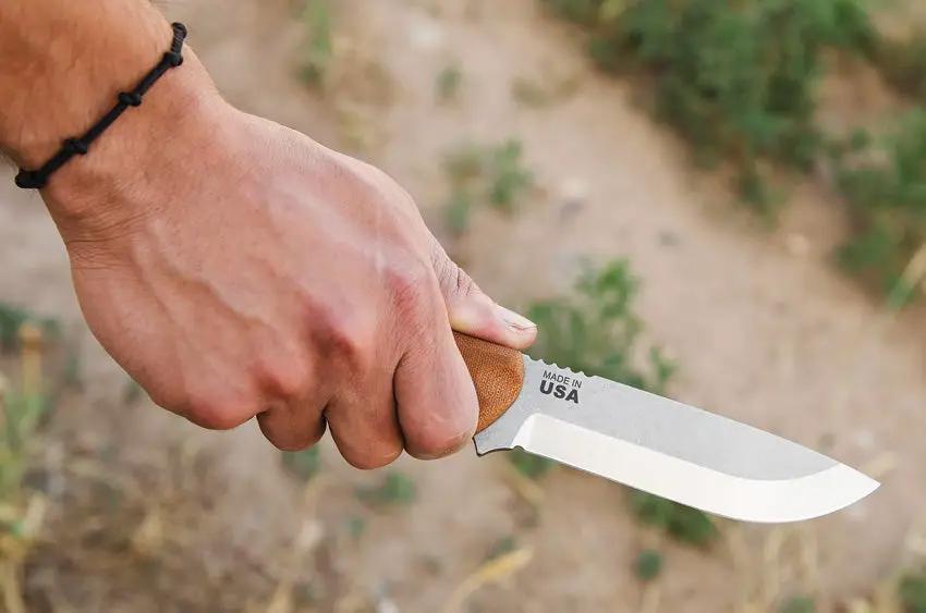 TOPS BOB Hunter Knife BROS TBF For Bushcraft And Hunting 1095 High Carbon Steel Full Tang Micarta Handles by Black Country Outdoor