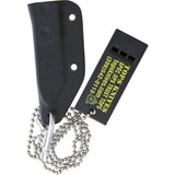 TOPS Chico Neck Knife Chi01 4.5in Overall 2in 1095 Carbon Steel Blade With Black Coating LED Light Neck Sheath Outdoor by Black Country Outdoor