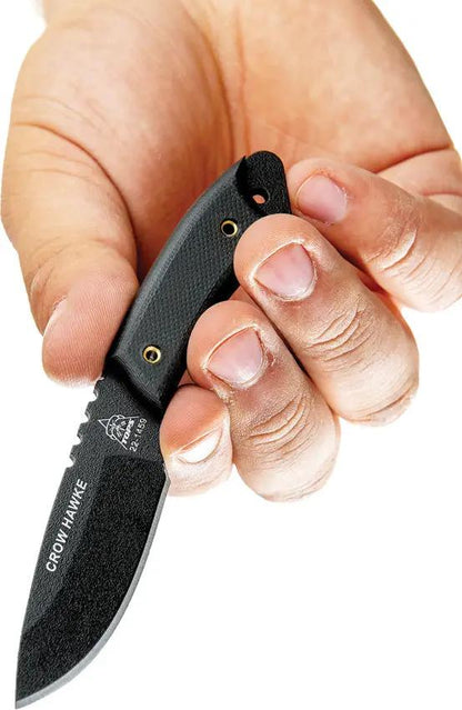 TOPS Crow Hawke CRH01 Fixed Blade Knife for Outdoor Enthusiasts 2.63 Inch Blade 1095 Steel G10 by Black Country Outdoor