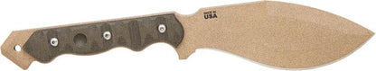 TOPS Cuma Tak Ri Coyote Kukri Knife 7 Inch Blade Full Tang Micarta Handles Rugged MOLLE Sheath Outdoor Survival USA Made by Black Country Outdoor