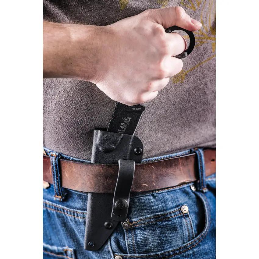 TOPS CUT Combat Utility Tool CUT-40-A Tactical Fixed Blade Knife - 4.25 Inch 1095HC Full Tang for Outdoorsmen by TOPS