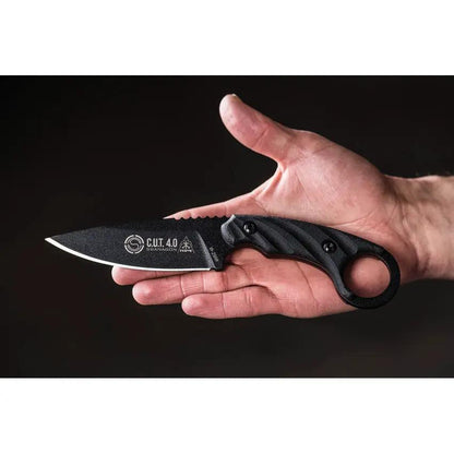 TOPS CUT Combat Utility Tool CUT-40-A Tactical Fixed Blade Knife - 4.25 Inch 1095HC Full Tang for Outdoorsmen by TOPS
