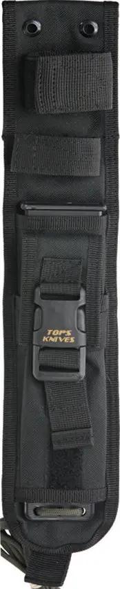 TOPS DART DART002 Fixed Blade Knife For Rescue Pros Full Tang 5160 Steel Black Linen Micarta by Black Country Outdoor