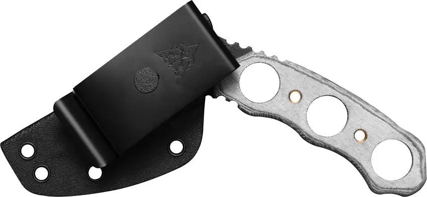 TOPS Devils Elbow XL Tactical Knife 6 Inch Overall Fixed Blade - With 1095 Steel Tang Micarta Handle And Kydex Sheath by TOPS
