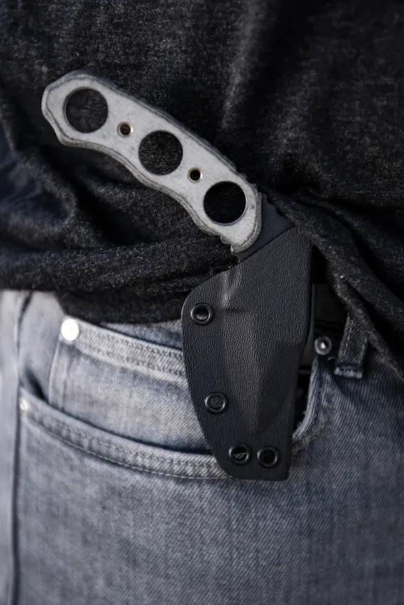 TOPS Devils Elbow XL Tactical Knife 6 Inch Overall Fixed Blade - With 1095 Steel Tang Micarta Handle And Kydex Sheath by TOPS