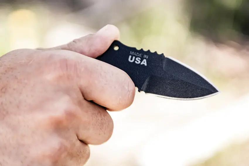TOPS Devils Elbow XL Tactical Knife 6 Inch Overall Fixed Blade - With 1095 Steel Tang Micarta Handle And Kydex Sheath by TOPS