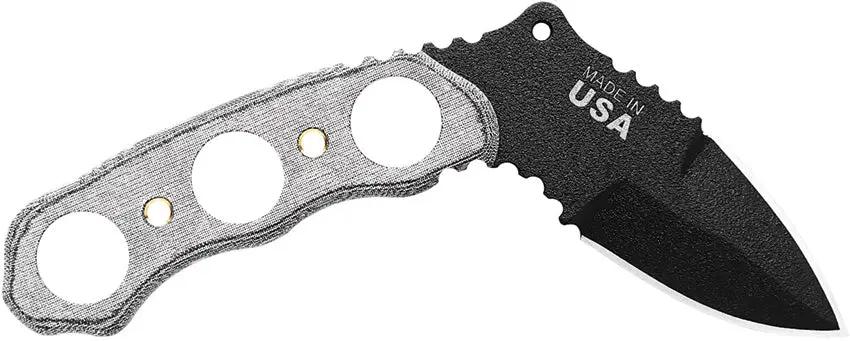 TOPS Devils Elbow XL Tactical Knife 6 Inch Overall Fixed Blade - With 1095 Steel Tang Micarta Handle And Kydex Sheath by TOPS